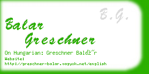 balar greschner business card